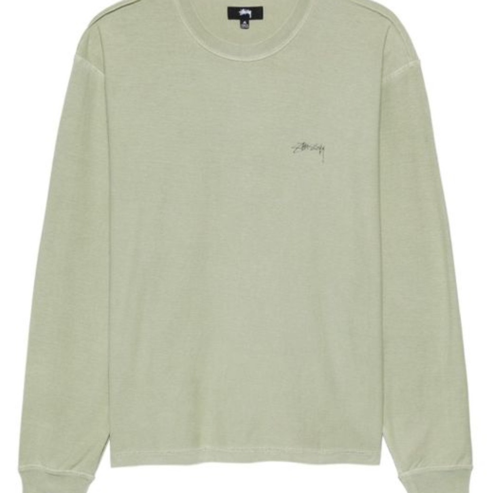 NWOT Authentic Stussy Green Lazy Long Sleeve T-Shirt Small